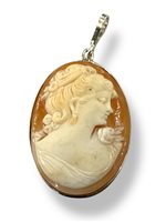 Pendant Mandile 1922 Woman Cammei  in Silver Conchiglia 2MCICM117